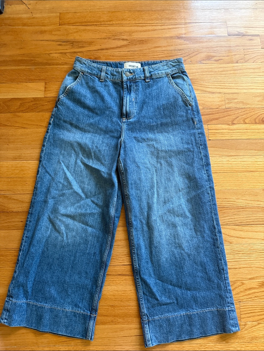 Fat Face Wide Leg Crop‎ Jeans - Size 6R J01